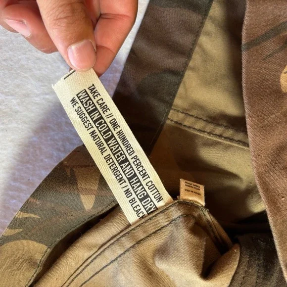 RGT Rough Territory Jacket Chore Coat Mens M Camo Palm Tree Print Button Front - Picture 6 of 10